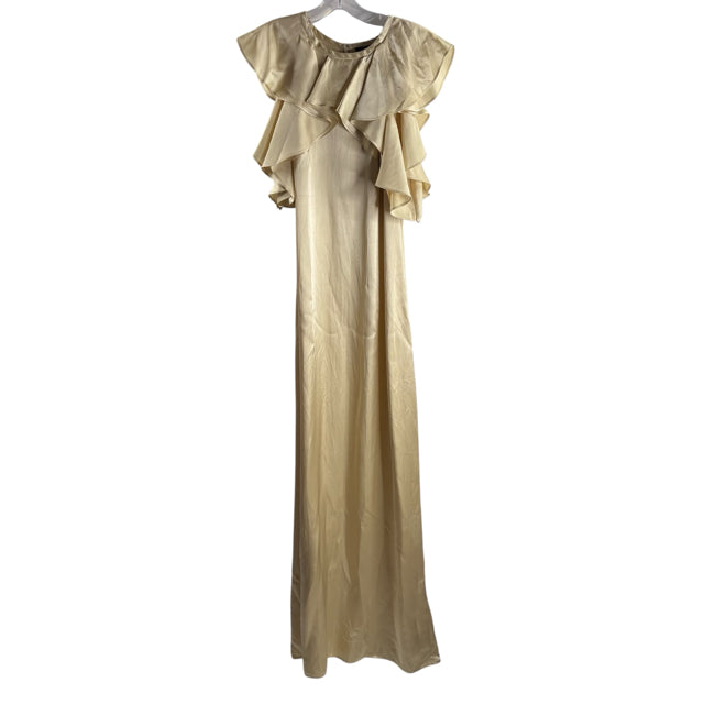 J CREW Size SMALL Champagne Flutter Sleeve SAMPLE DRESS