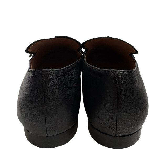 PAOLO Size 9 1/2 Black Loafer Leather SHOE
