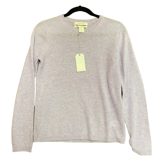 ELLEN TRACY Size MEDIUM Lavender Long Sleeve Cashmere NWT SWEATER