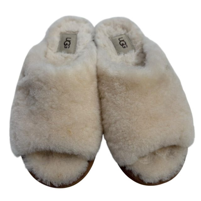 UGG Size 8 Cream Slide Shearling SHOE
