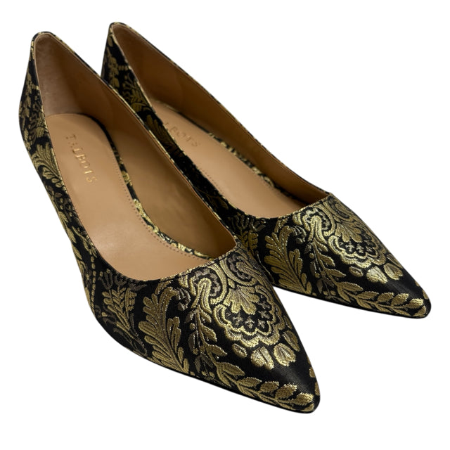 TALBOTS Size 9 1/2 Black/gold Low Pump NEW! SHOE
