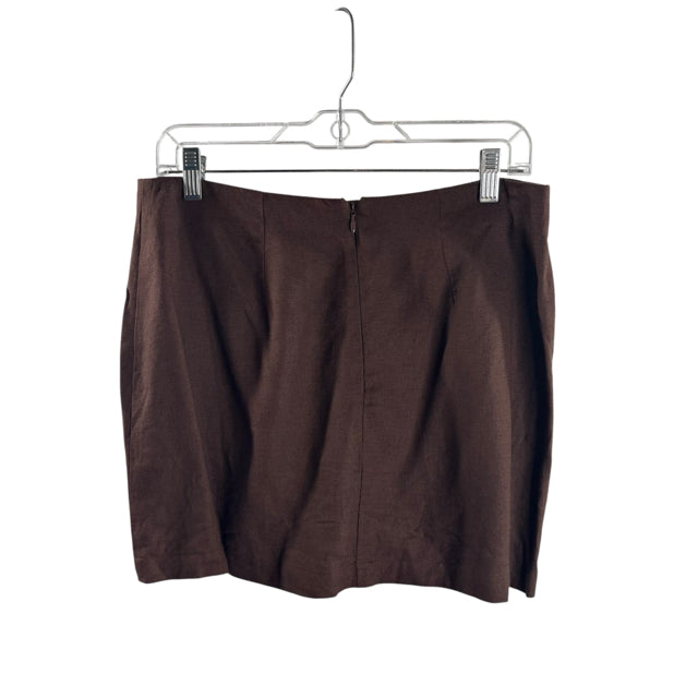 SAIL TO SABLE Size MED Brown/Aqua Long Sleeve SKIRT SUIT