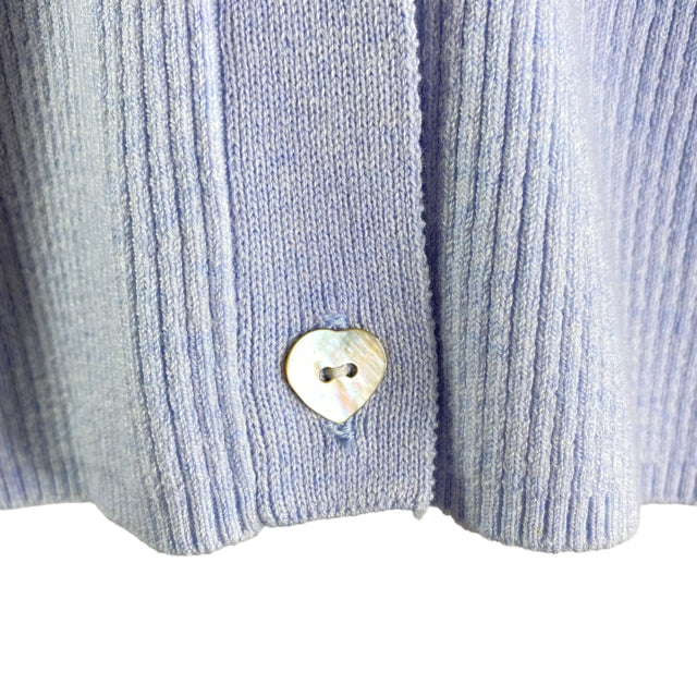 SCOTT & SCOTT Size X-SMALL Blue Long Sleeve Cardigan SWEATER