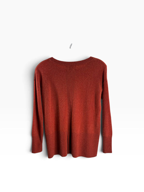 NICOLE MILLER Size MED Rust Long Sleeve Cashmere SWEATER