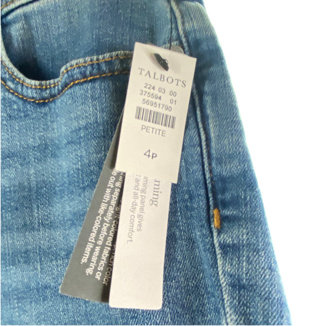 TALBOTS Size 4 PETITE Light Blue NWT JEANS