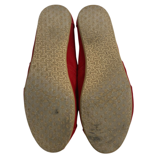 TOMS Size 8 Red Flats Canvas SHOE