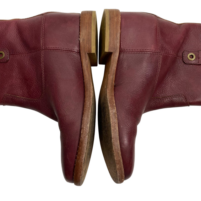 COLE HAAN Size 6 Dark Red Ankle Leather BOOT