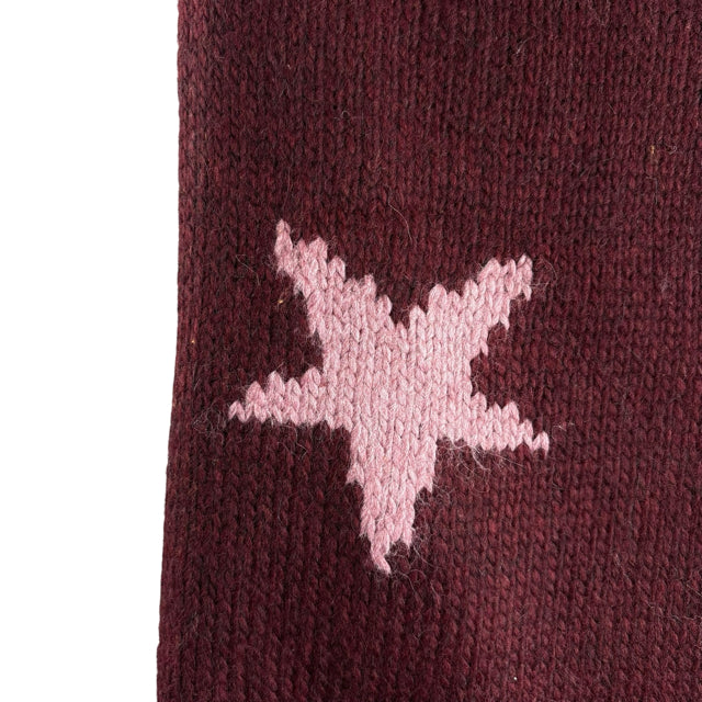 COACH Cranberry Fringed Acrylic Blend NWT WINTER SCARF