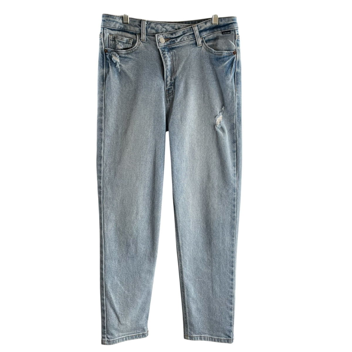 CELLO Size LARGE Light Blue Waist Detail Denim JEANS