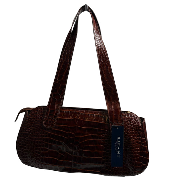 RIPANI Brown Croc Look PURSE