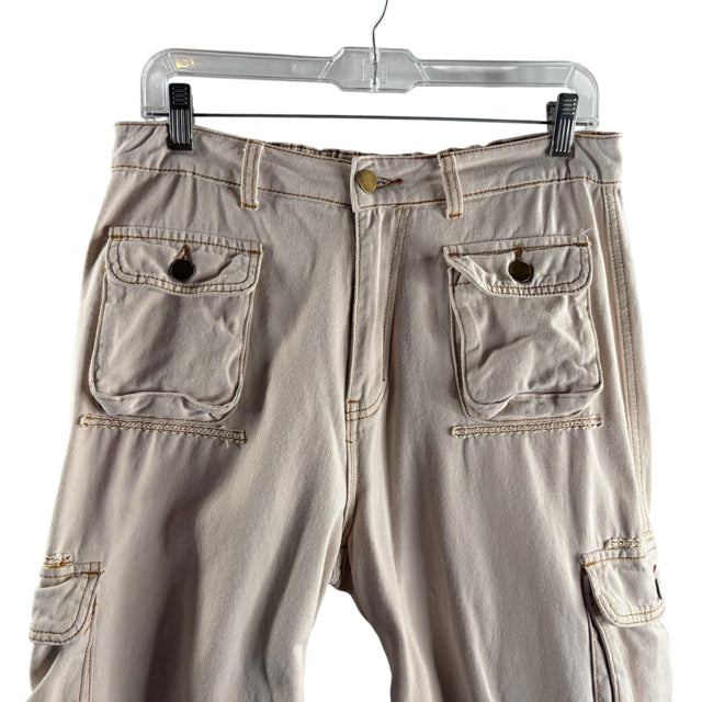 POL Size MEDIUM Cream Pockets Denim JEANS