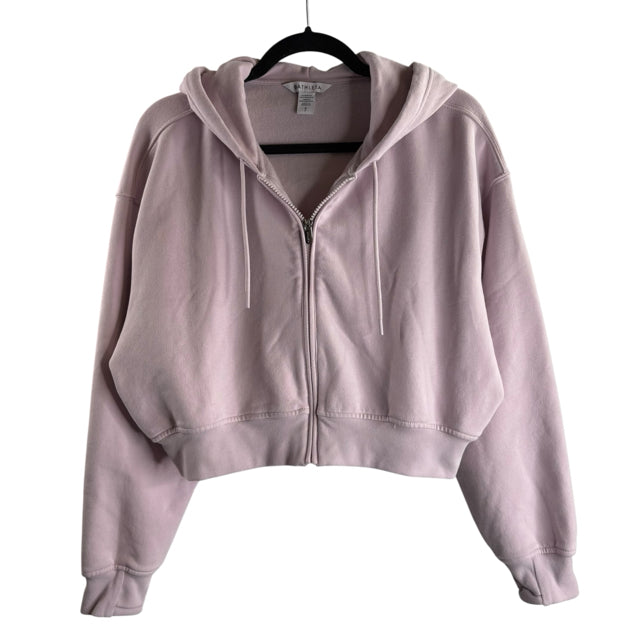 ATHLETA Size SMALL Pink Long Sleeve Hoodie Sweatshirt TOP