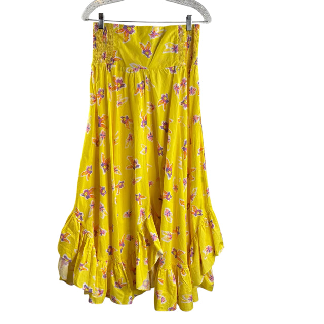 ALIVIA Size EURO 38 Yellow Floral Short Sleeve Cotton NWOT 2PC DRESS