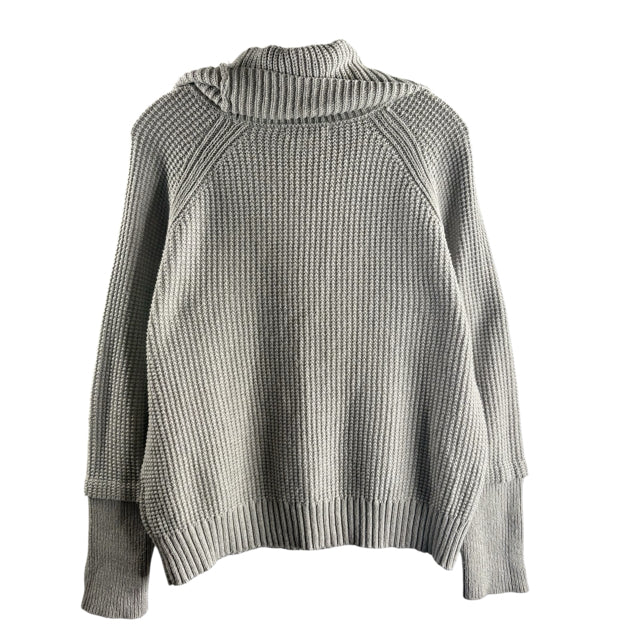 41 HAWTHORNE Size MEDIUM Gray Long Sleeve Cowl Neck Cotton Blend SWEATER
