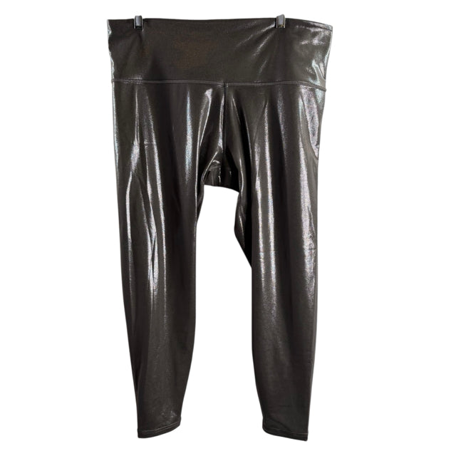 ATHLETA Size 2X Gray Shimmer Leggings ACTIVE PANT