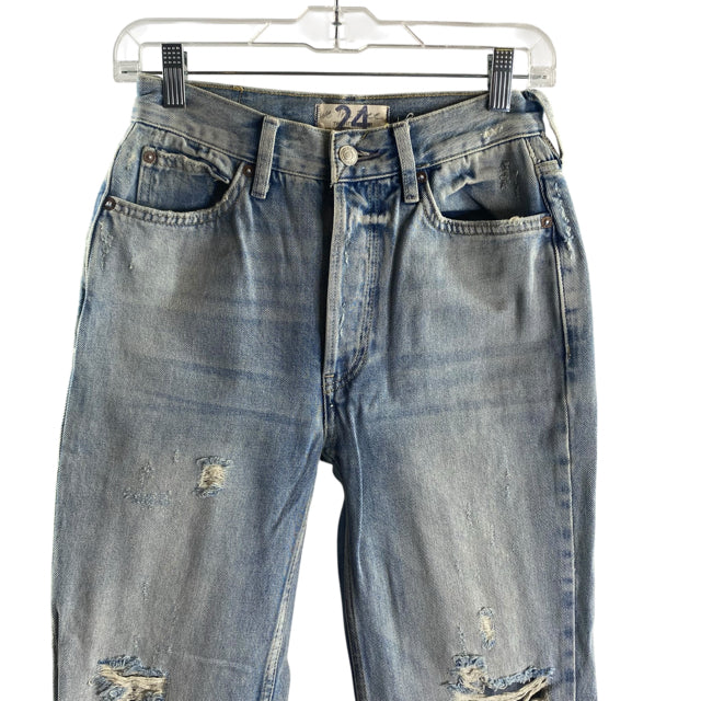 WE THE FREE Size 24 Light Blue Distressed Denim JEANS