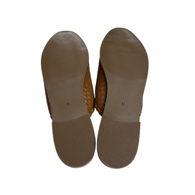 SEYCHELLES Size 11 Brown Mule Leather Weave NWOT SHOE
