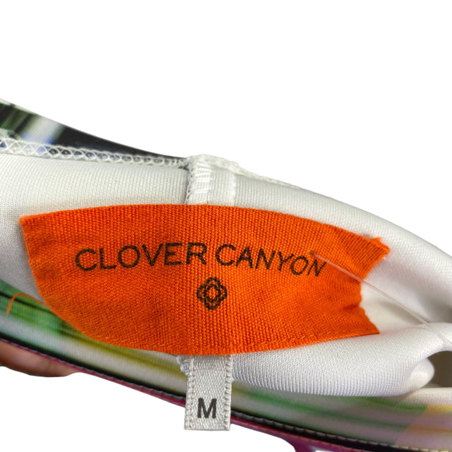 CLOVER CANYON Size MEDIUM White/Multi Print Midi Polyester Blend SKIRT