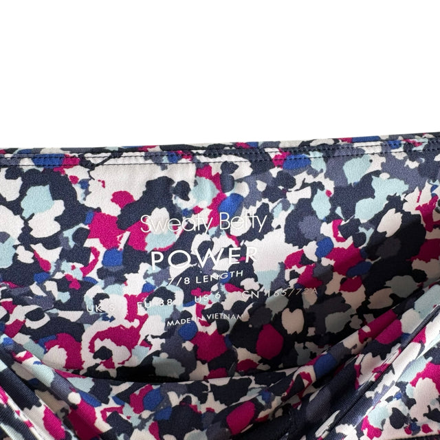 SWEATY BETTY Size SMALL Pink/Cream Leggings PANTS