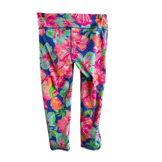 LILLY PULITZER Size MEDIUM Pink/Multi Tropical Print ACTIVE PANT