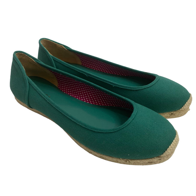TALBOTS Size 10 Green Espadrille Canvas NWOT SHOE