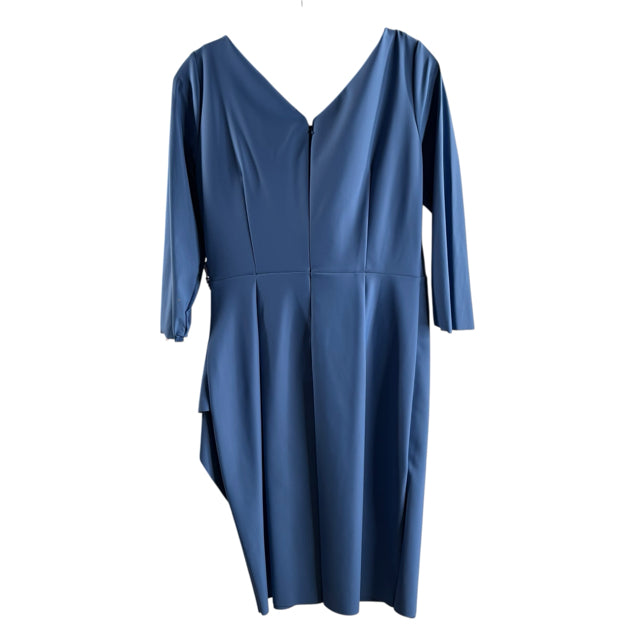 ALEX EVENING Size 10 Light Blue Gem Detail 3/4 Sleeve Stretch DRESS