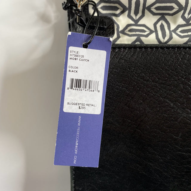 REBECCA MINKOFF Black/Silver Leather Cross Body NWT PURSE