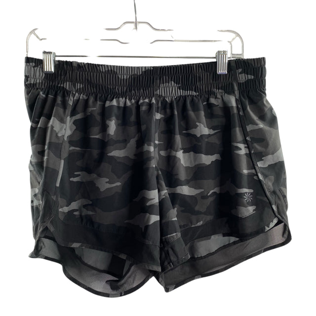 ATHLETA Size MEDIUM Black/Gray Camo SHORTS