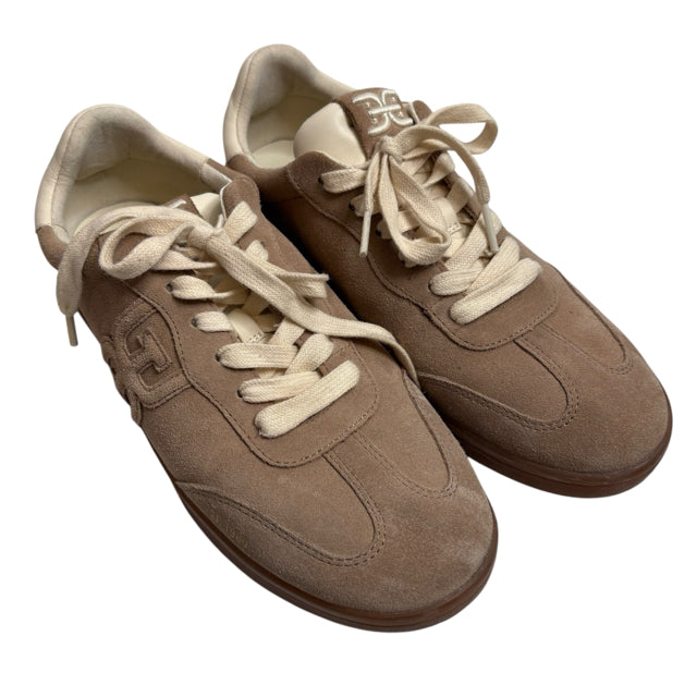 SAM EDELMAN Beige/Cream Suede Sneakers