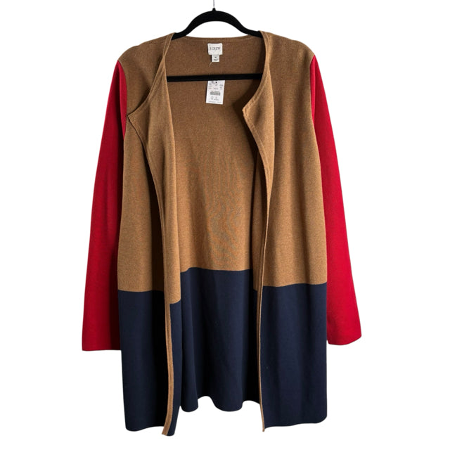 J CREW Size MED Multi Colorblock Long Sleeve Knee Length NWT SWEATER