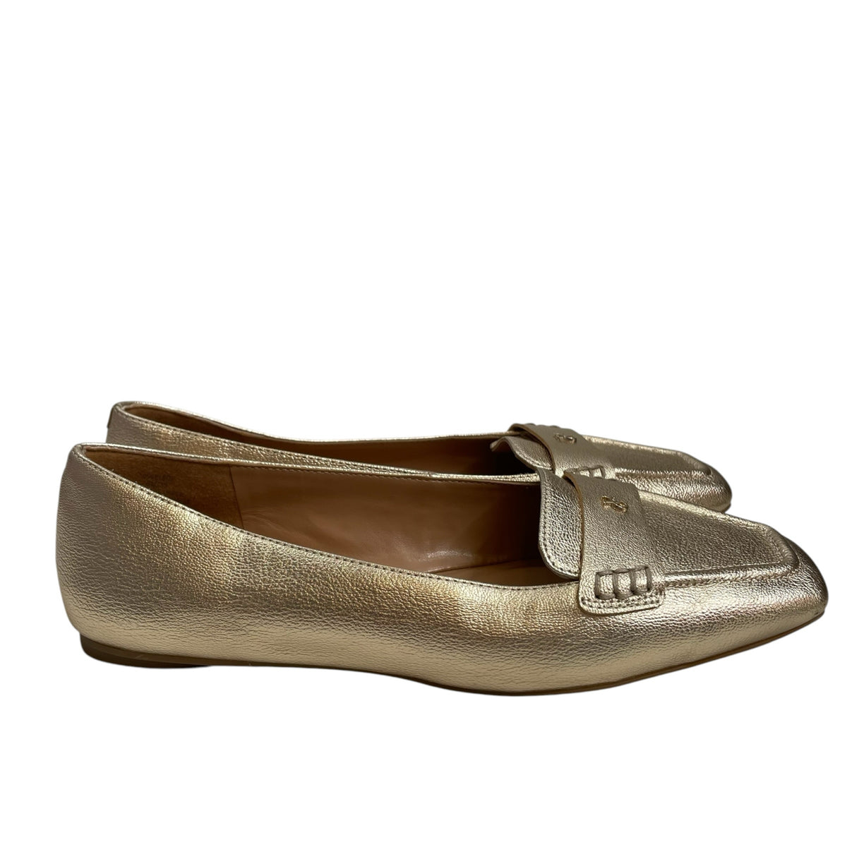 VINCE CAMUTO Size 8 Gold Flats Metallic Leather SHOE