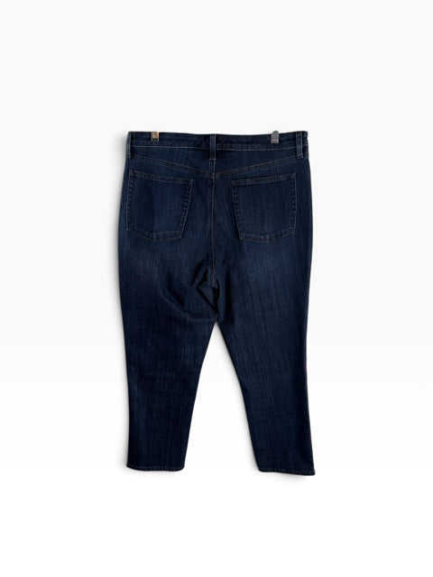 TALBOTS Size 14 PETITE Dark Blue Denim JEANS