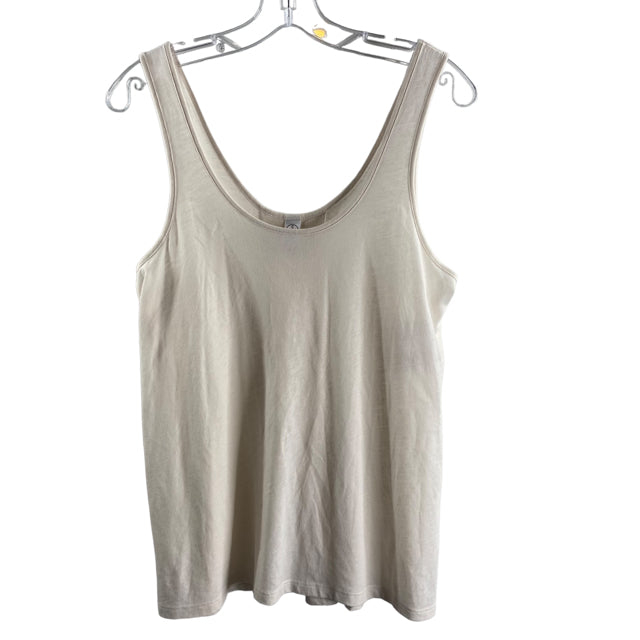 ALTERNATIVE Size MEDIUM/LARGE Cream Sleeveless Tank Cotton Blend TOP