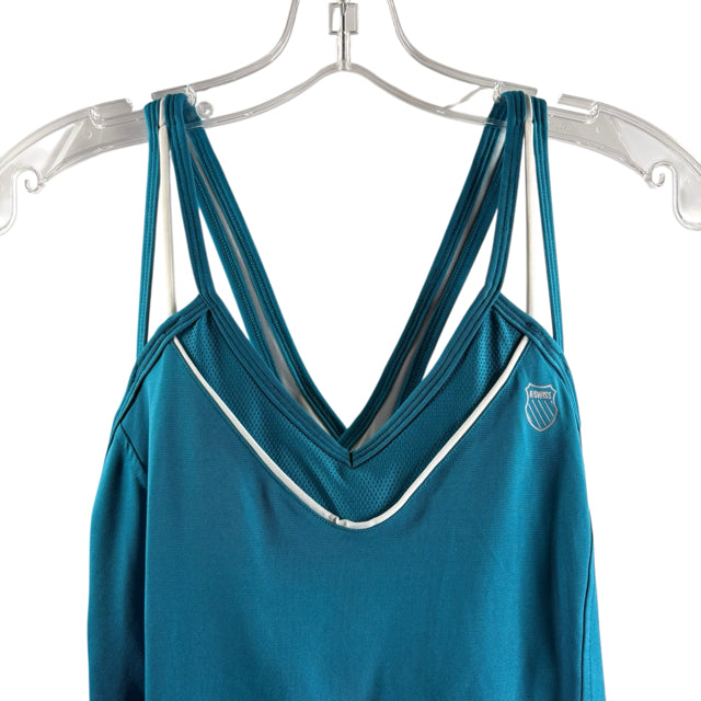 K SWISS Size MEDIUM Teal Strappy Polyester Blend NWT DRESS