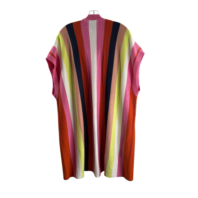 ANTHROPOLOGIE Size ONE SIZE Multi Stripe Sleeveless Knee Length VEST