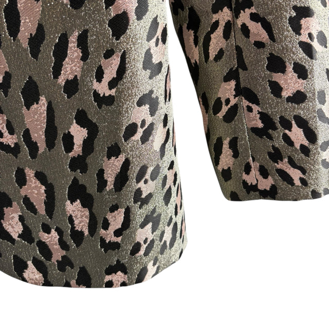 julie brown Size SMALL Gold/Black Animal Long Sleeve Polyester BLAZ / JKT