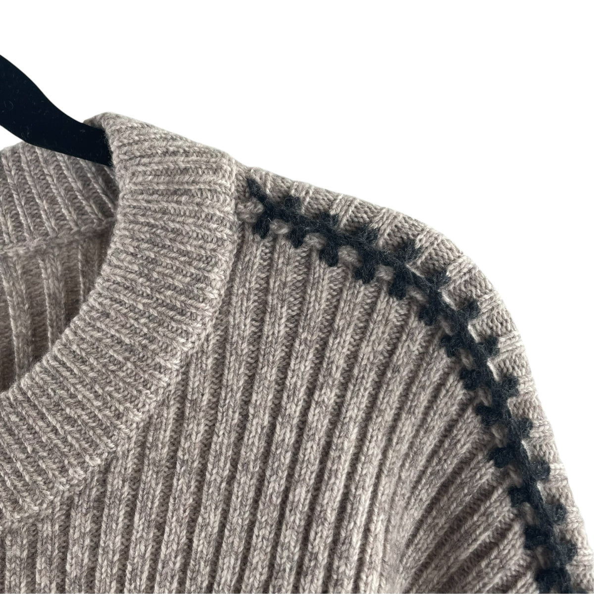 RAG & BONE Size SMALL Gray Tweed Wool Long Sleeve Wool NWOT SWEATER