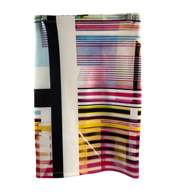 CLOVER CANYON Size MEDIUM White/Multi Print Midi Polyester Blend SKIRT