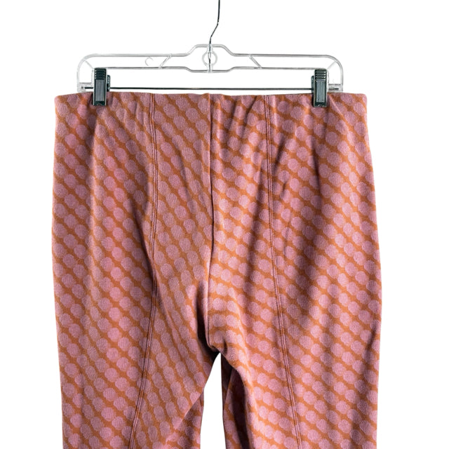 MAEVE Size MEDIUM Orange/Pink Print Elastic Waist Cotton Blend PANTS