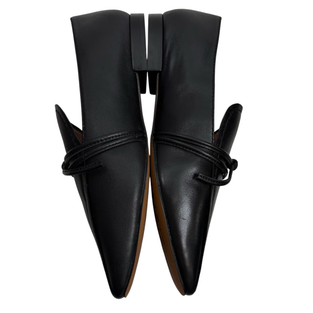 PAOLO Size 9 1/2 Black Loafer Leather SHOE