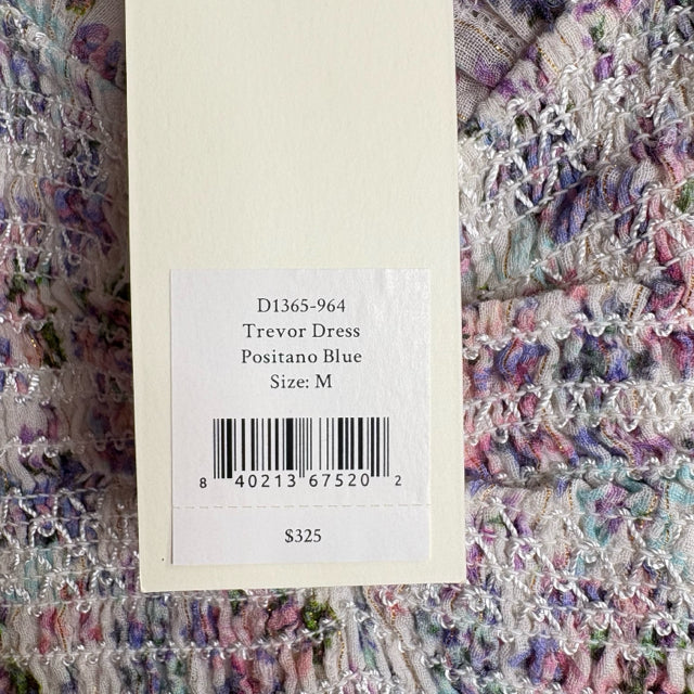 LOVESHACKFANCY Size MEDIUM Lavender/Multi Floral Short Sleeve NWT DRESS