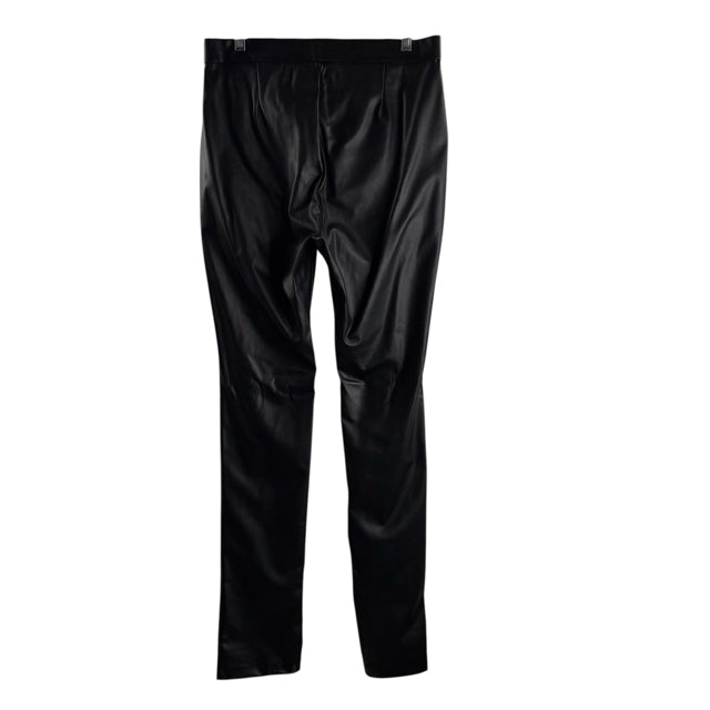 ZARA Size X-LARGE Black Vegan Leather NWT PANTS