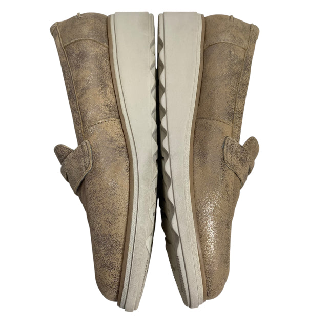 CLARKS Size 10 Gold Loafer Metallic SHOE