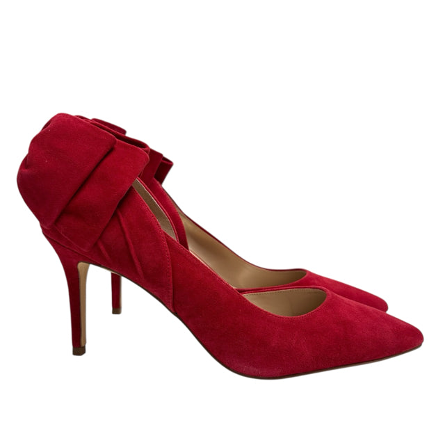 WHBM Size 9 1/2 Red Pump Suede NWT SHOE