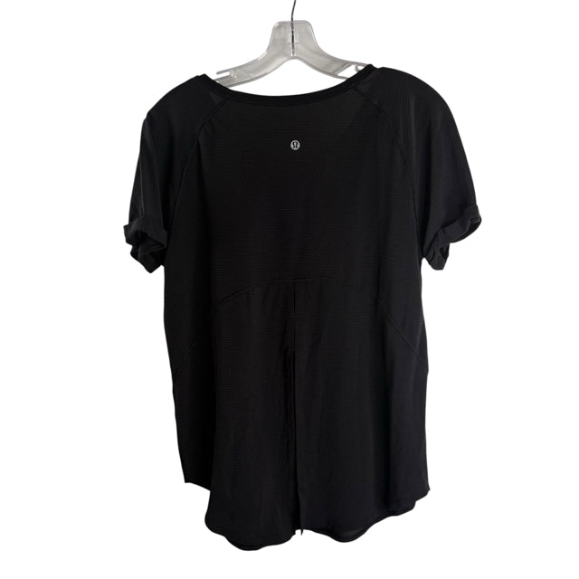 LULULEMON Size MED Black Mesh ACTIVE TOP