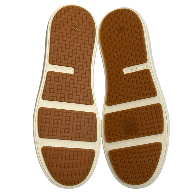 TORY BURCH Size 8 1/2 Beige Sneaker Monogram SHOE