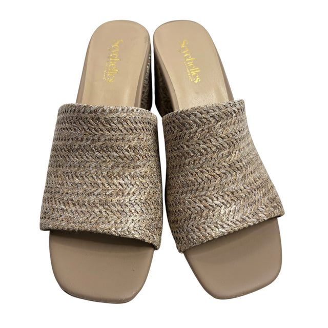 SEYCHELLES Size 8 Beige Slide Rattan NWOT SHOE
