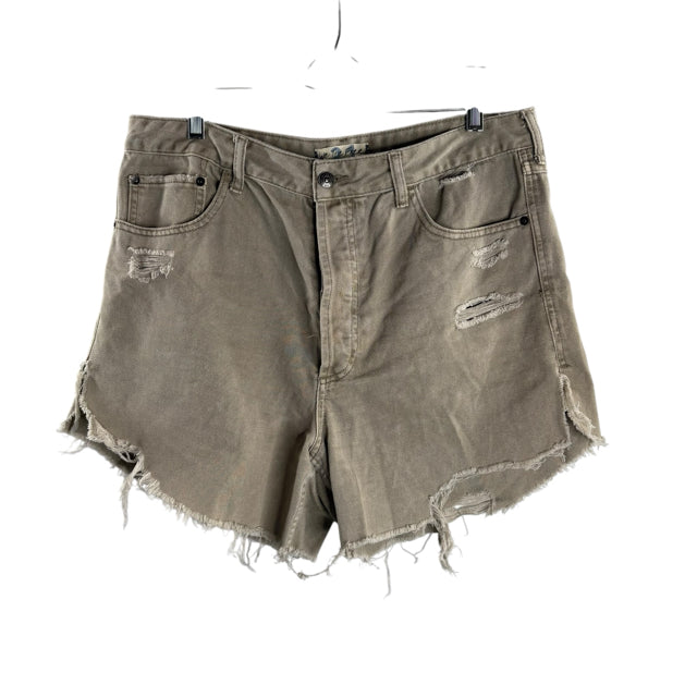 WE THE FREE Size 31 Beige Distressed Denim SHORTS