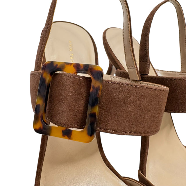 ANN T Size 9 Brown Sling Suede NWT SHOE