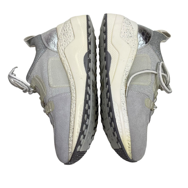 CAFE NOIR Size 37 White/Silver Sneaker Metallic NWOT SHOE